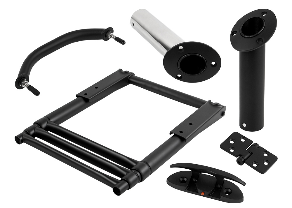Nieuwe mat zwarte mariene hardware -onderdelen