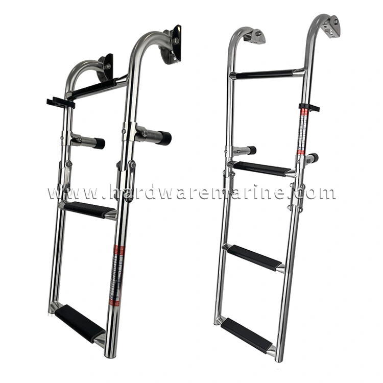 Roestvrijstalen vouwen 2+1/2+2 stap marien ladder